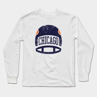 Chicago Retro Helmet - White Long Sleeve T-Shirt